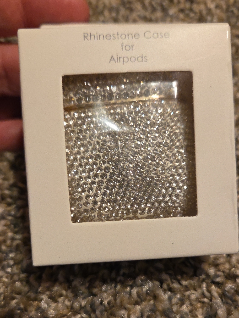 Amazon Rhinestone Case for AirPods - Clear Silver Sparkle
